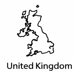 United Kingdom map outline for kids