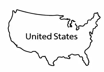 United States map outline for kids