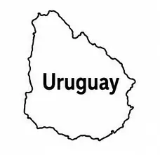 Uruguay map outline for kids