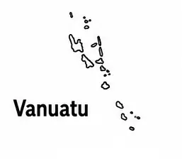 Vanuatu map outline for kids