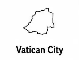 Vatican City map outline for kids
