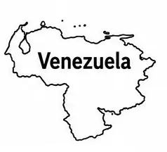 Venezuela map outline for kids