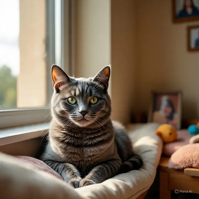 Domestic animals for kids – cat picture with sound