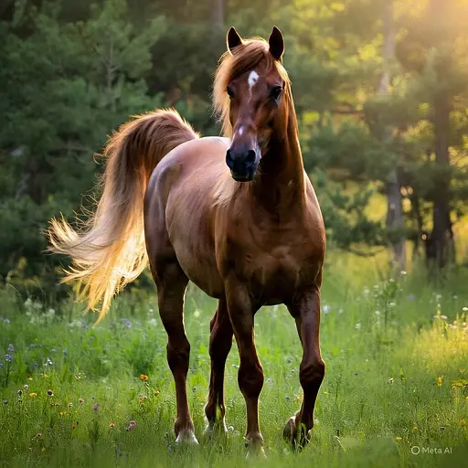 Domestic animals for kids – horse picture with sound