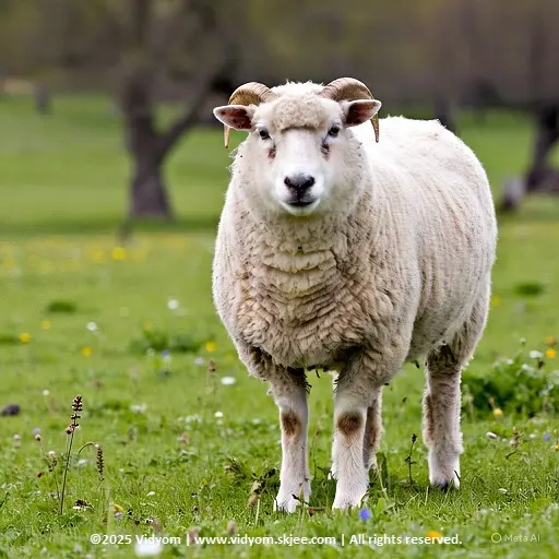 Domestic animals for kids – sheep picture with sound