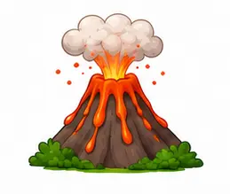 Volcano facts for kids icon