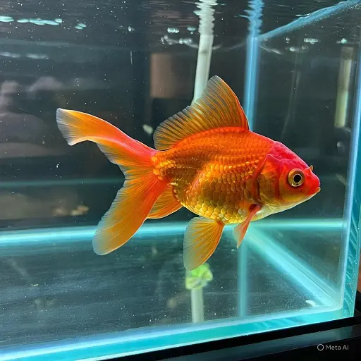 Gold aquarium pet picture card with play audio button