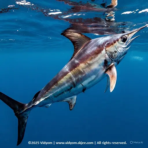 Sword-billed ocean hunter picture card with play audio button