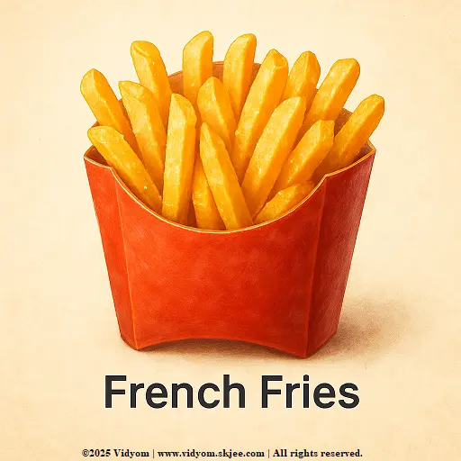 Food items for kids – box of crispy french fries