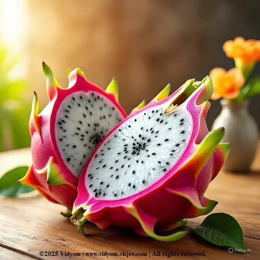 Dragonfruit – colourful fruit picture with seeds