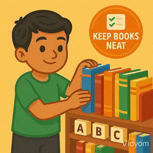 Study habits for kids – keep books neat and organized