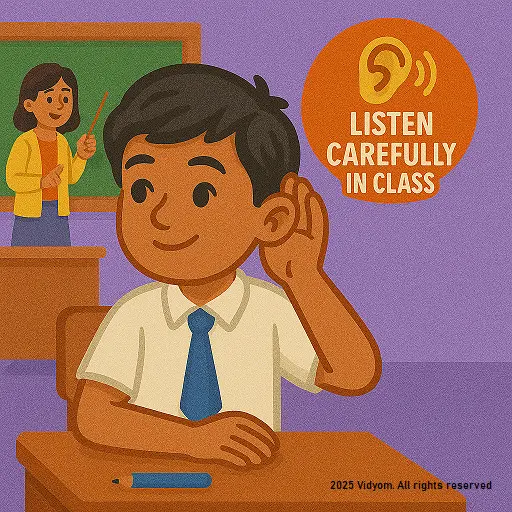 Study habits for kids – listen carefully in class