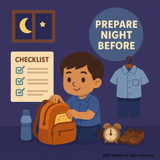 Prepare for school the night before