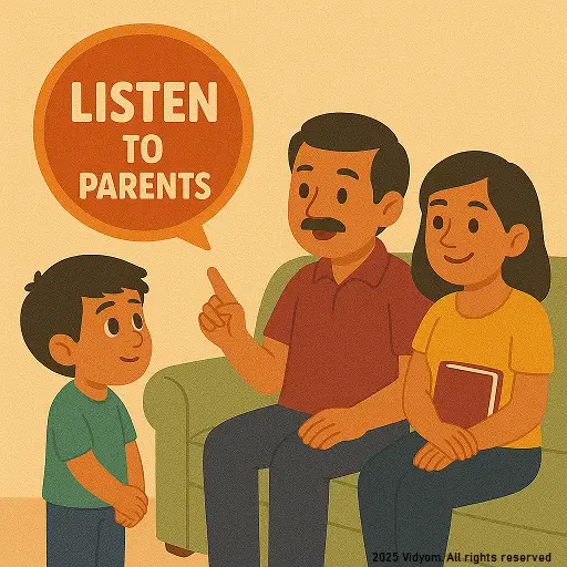 Good manners at home for kids – listen when parents talk