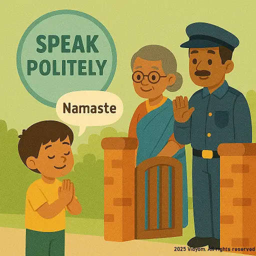 Speak politely at home