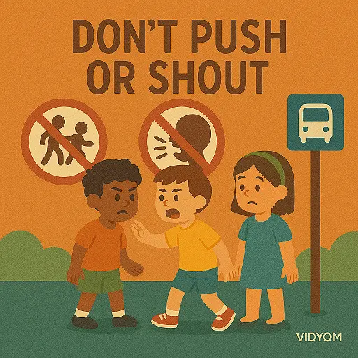 Don't push or shout