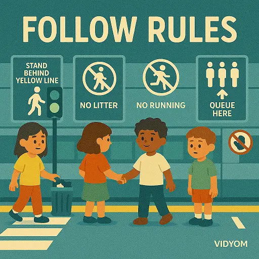 Follow rules in public places