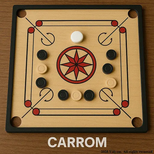 Fun Indoor Games for Kids: Carrom board game picture