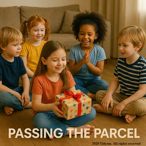 Passing the parcel party game for kids