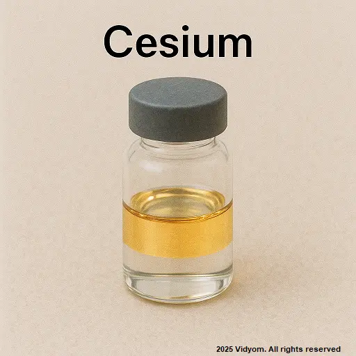 Cesium liquid metal in vial