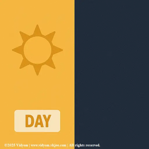 Day and night opposite concept for kids