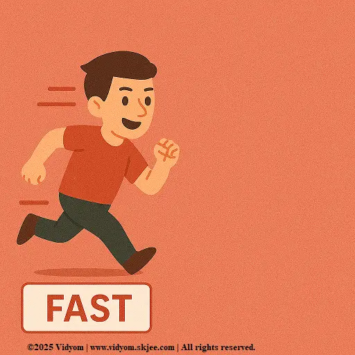 Fast and slow – opposite words for kindergarten for kids
