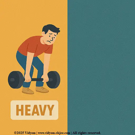 Heavy and light opposite picture for children