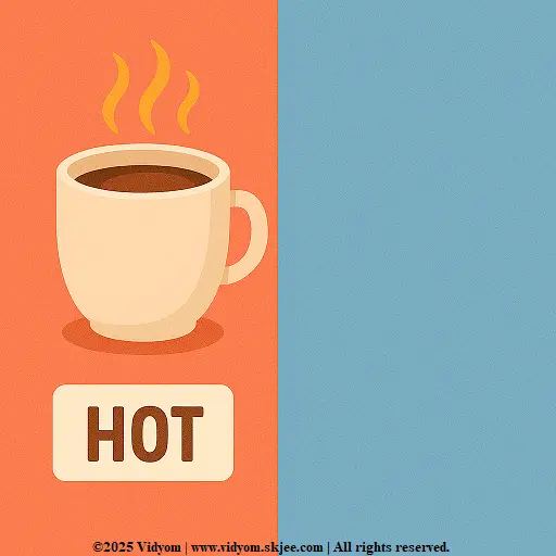 Hot and cold – opposite words for kindergarten image