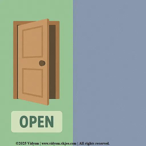 Open and closed opposite picture for kids