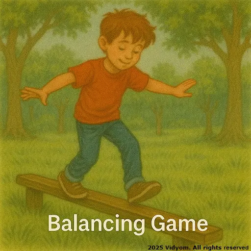 Child balancing on a beam