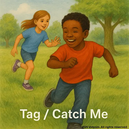 Outdoor Games for Kids: tag or catch me running game