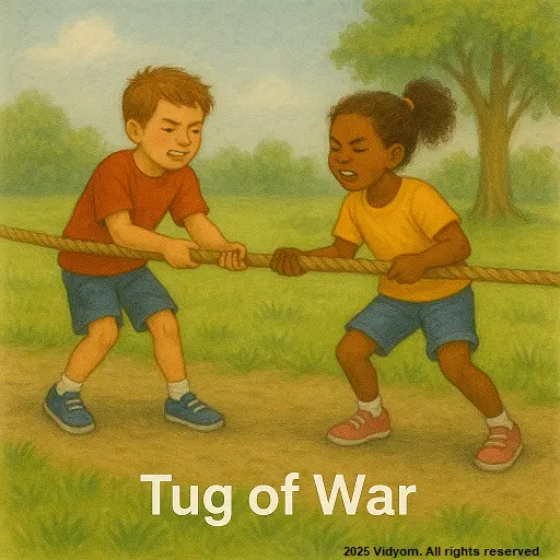 Outdoor Games for Kids: tug of war rope pulling game