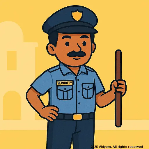 Security guard illustration