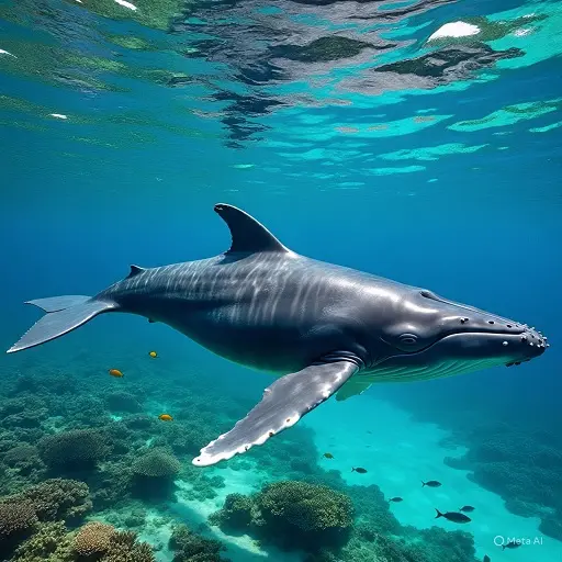 sea animals for kids: Whale picture with play audio (Lesson 1)