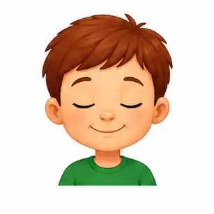 Child blinking both eyes