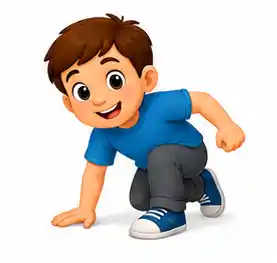 Child getting up safely from the floor