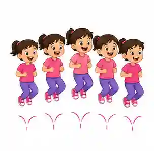 Simon Says movement for kids – child jumping five times