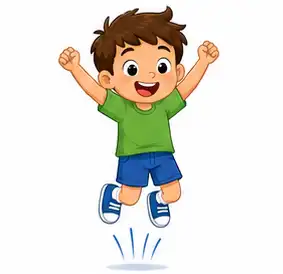 Simon Says movement for kids – child jumping up and down