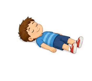 Child lying down safely