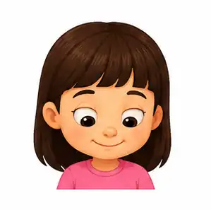 Child looking downward with their eyes