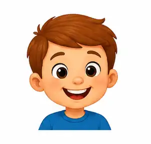 Child showing a calm happy smile