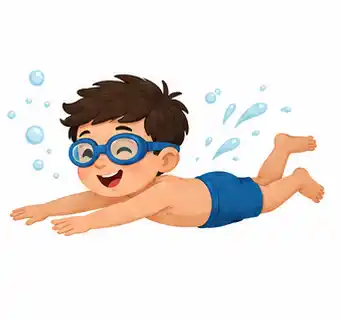 Simon Says animal moves for kids - swim like a fish