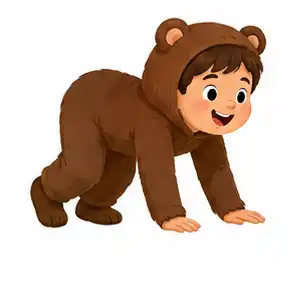 Simon Says animal moves for kids - walk like a bear