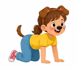 Simon Says animal moves for kids - walk like a dog