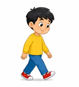Simon Says movement for kids – child walking slowly