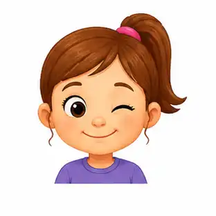 Child winking with one eye