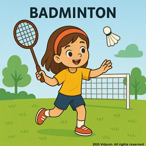 Badminton – sports for kids with pictures and audio for learning names
