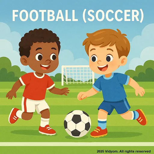 Football – sports for kids with pictures and audio lesson card