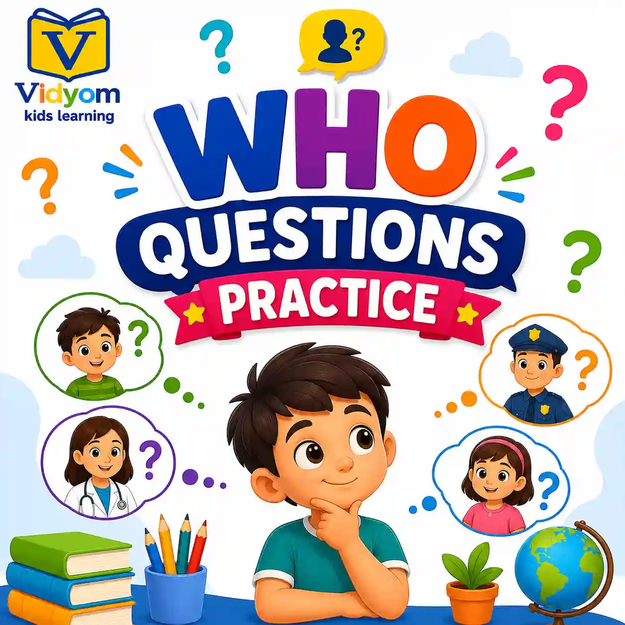 Who Questions Practice with easy questions answers and speaking activities for children