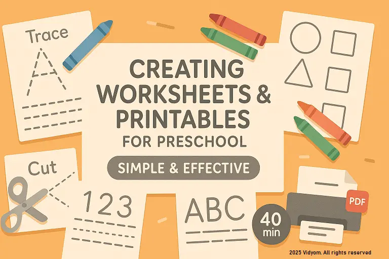 Creating Worksheets & Printables for Preschool (Simple & Effective)